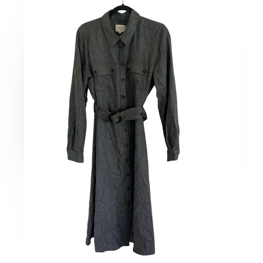 Sezane Gray Tea Dress in Dark Grey US 10 / FR 42